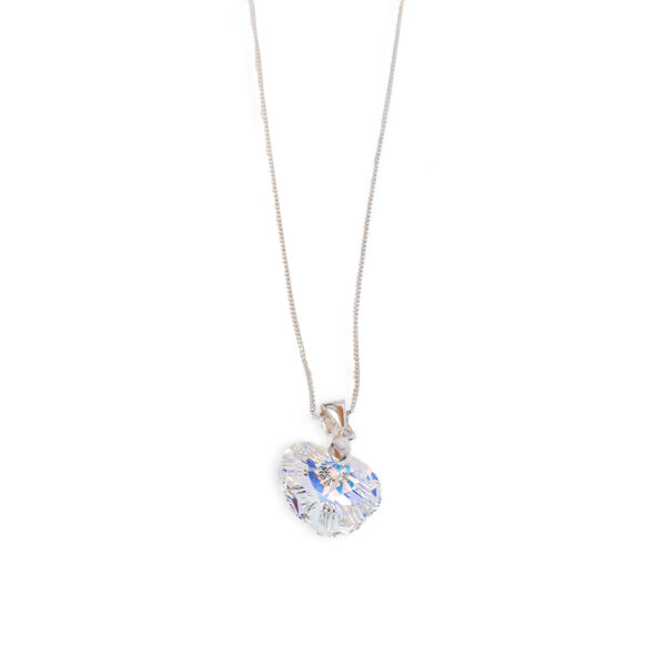 Colgante plata 925, cristal corazón 10 mm